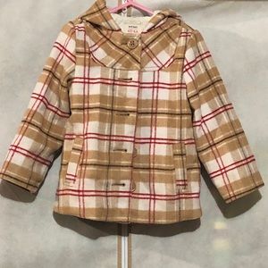 Girls wool peacoat w/hood